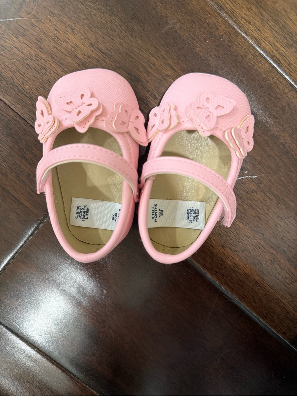 Janie and Jack Pink Butterfly Mary Janes